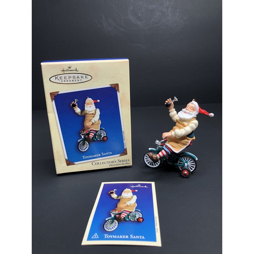 Hallmark Keepsake Christmas Tree‎ Ornament #3 Toymaker Santa Tricycle New 2002